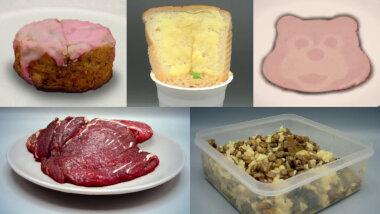 Image of the pool of prize submissions submitted by the contestants in the 'The cheekiest food' task.
