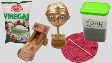 Image of the pool of prize submissions submitted by the contestants in the 'The best DIY item' task.