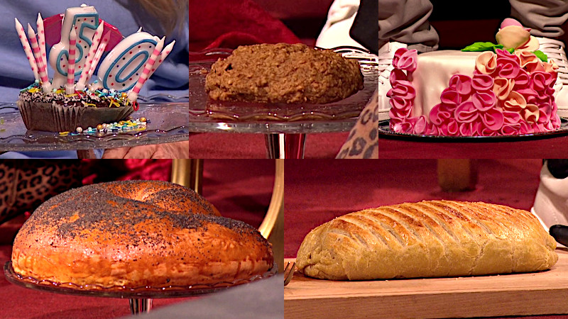 Image of the pool of prize submissions submitted by the contestants in the 'Something you’ve baked yourself' task.