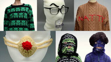 Image of the pool of prize submissions submitted by the contestants in the 'The nattiest knitwear' task.
