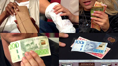 Image of the pool of prize submissions submitted by the contestants in the 'The most cash' task.